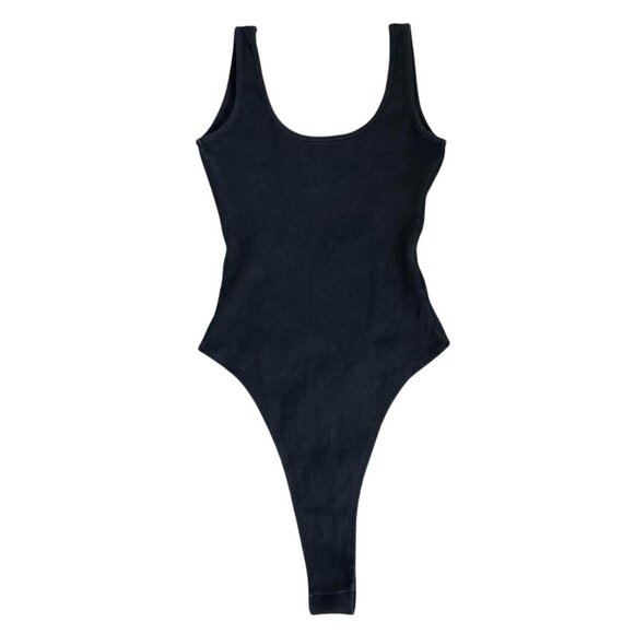 Brand: Repop Black bodysuit 100% cotton size Small  Minimalist retro aesthetic - Picture 1 of 3